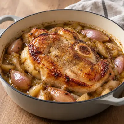 Recette poulet rôti aux échalotes en cocotte