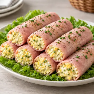 Recette roulés de jambon aux œufs mimosa