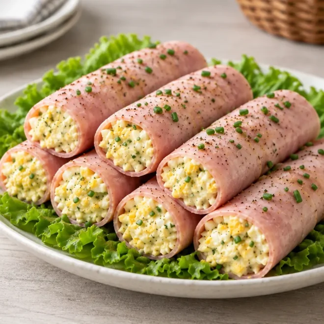 Recette roulés de jambon aux œufs mimosa