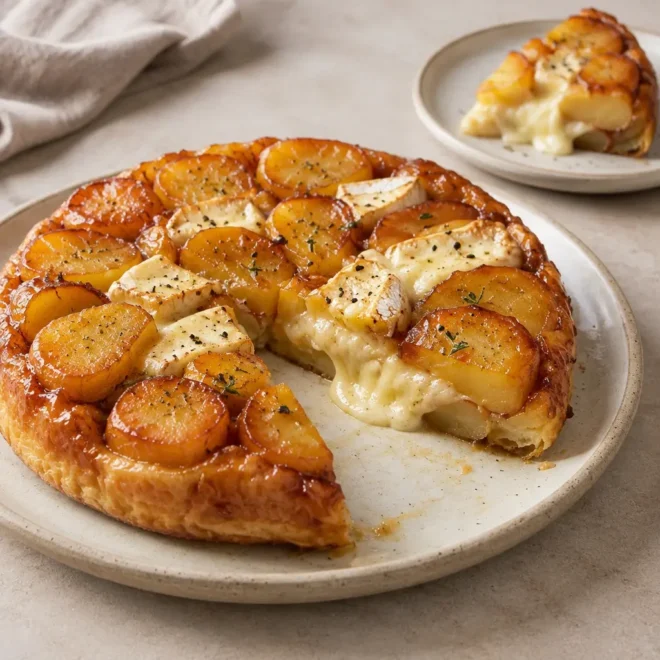 Recette tarte tatin de pommes de terre au camembert
