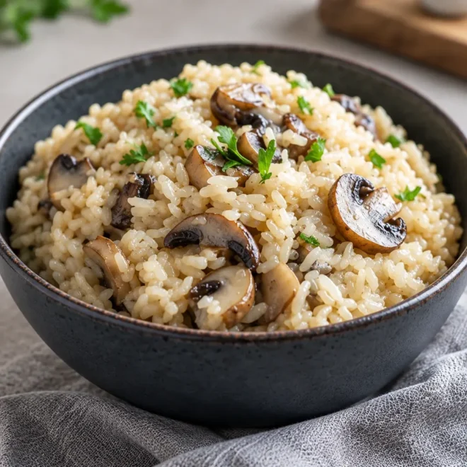 Risotto aux champignons crémeux et facile