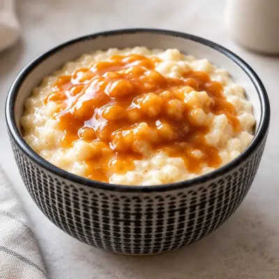 Riz au lait au caramel facile et crémeux