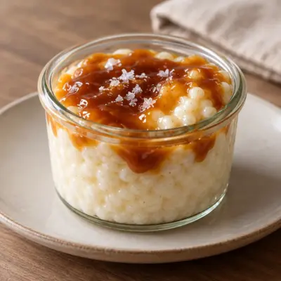 Riz au lait au caramel beurre salé facile