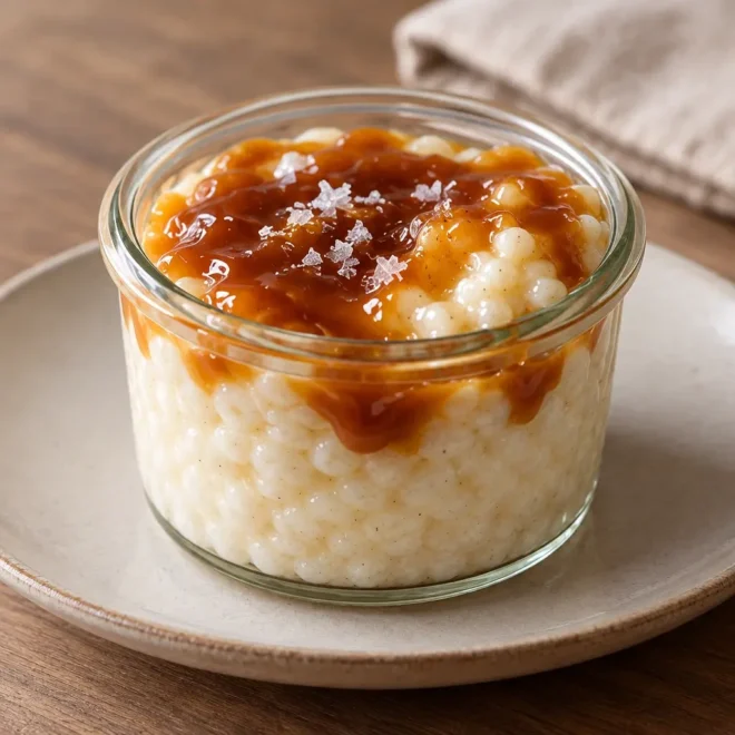 Riz au lait au caramel beurre salé facile