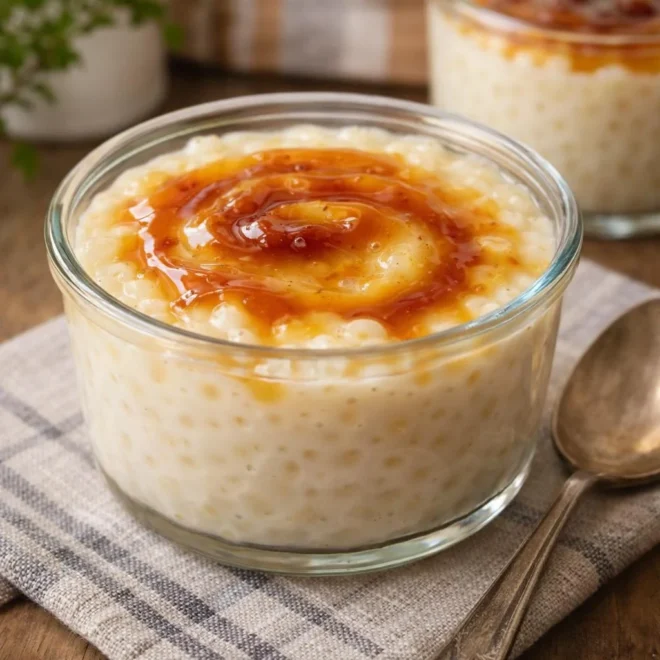 Riz au lait vanille et caramel, ultra crémeux