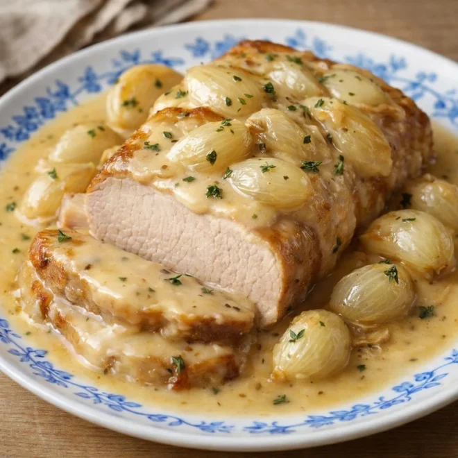 Rôti de porc au maroilles : sauce onctueuse