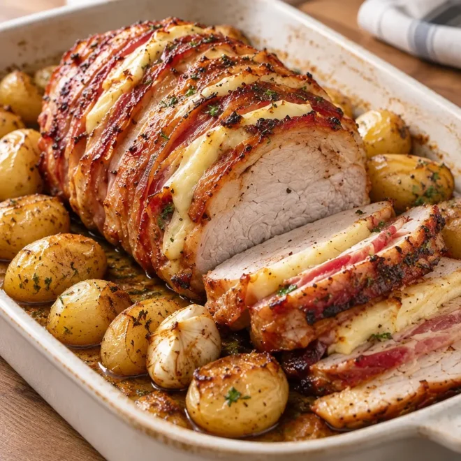Rôti de porc farci : recette familiale