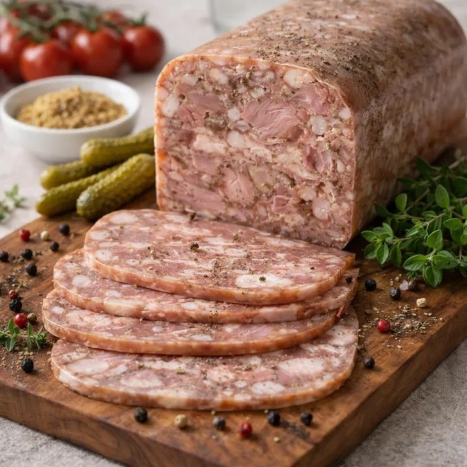 Fromage de tête au porc fermier : terrine maison