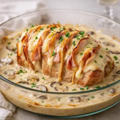 Rôti québécois façon Orloff : jambon & fromage