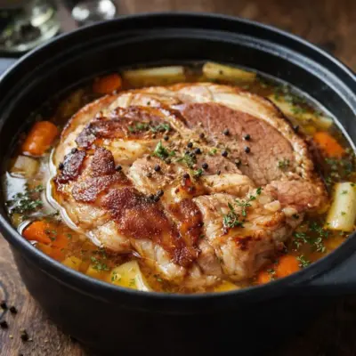 Rouelle de porc au bouillon façon jambon cuit