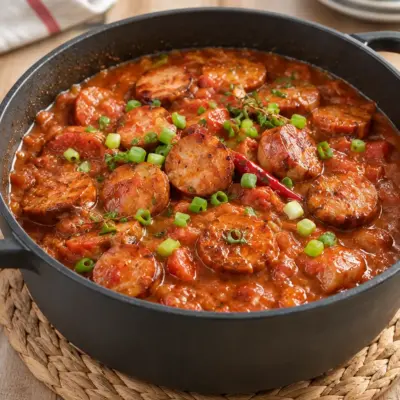 Rougail saucisses recette réunionnaise facile