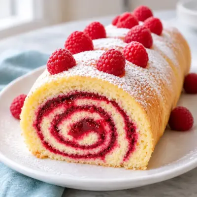 Roulé à la framboise : recette facile