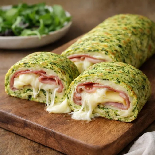 Roulé courgette croque-monsieur à la mozzarella