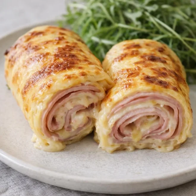 Recette roulé jambon fromage pâte feuilletée doré