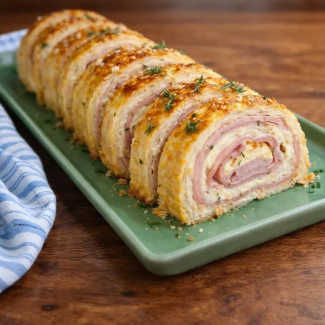 Roulé salé jambon et fromage frais : facile au four