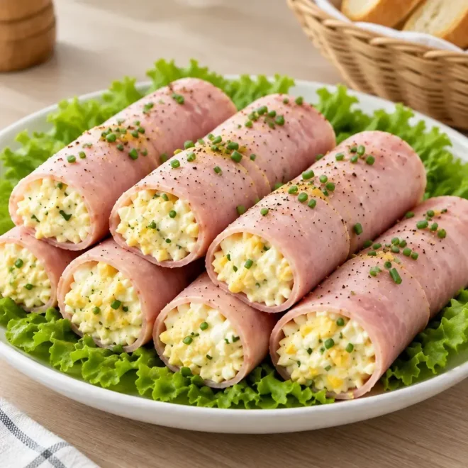 Roulés de jambon aux œufs mimosa faciles