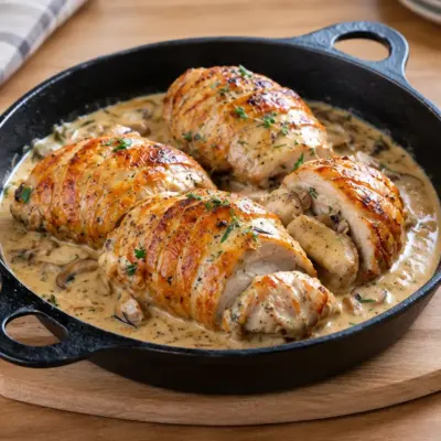 Roulés de poulet : recette crémeuse facile