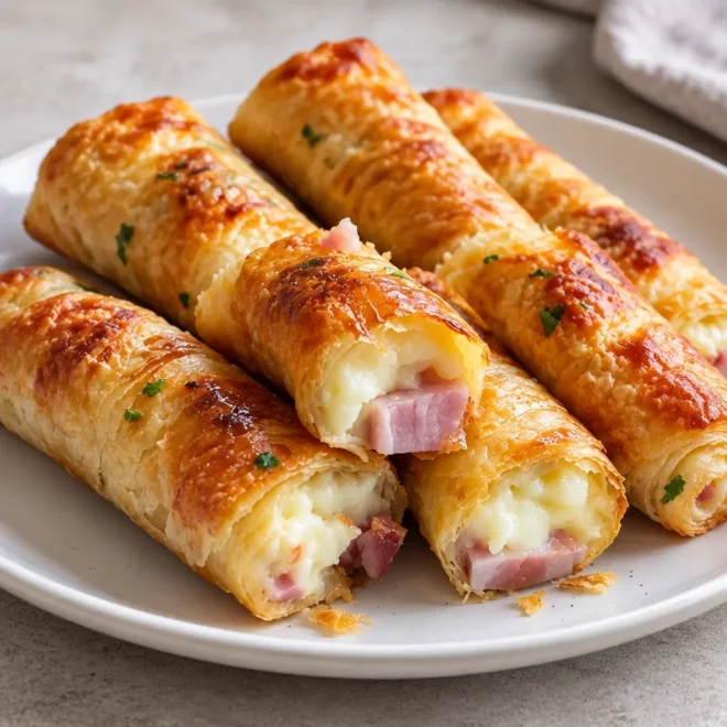 Roulés feuilletés au jambon et au fromage faciles