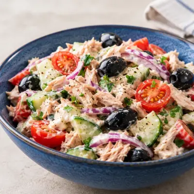 Salade crémeuse au thon facile en 5 minutes