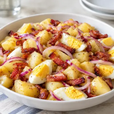 Salade de pommes de terre aux lardons
