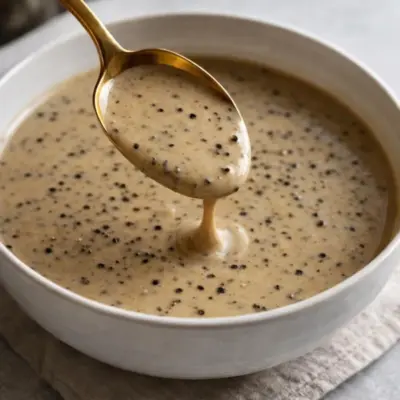 Sauce au poivre maison onctueuse (fond de veau)