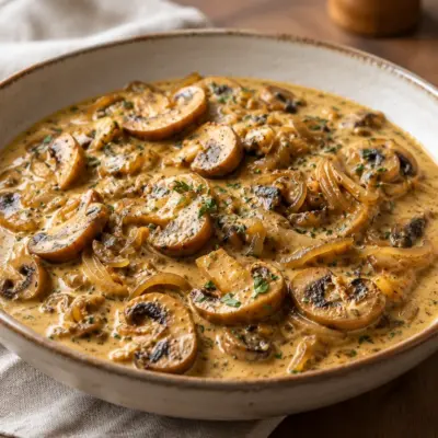 Sauce chasseur crémeuse aux champignons