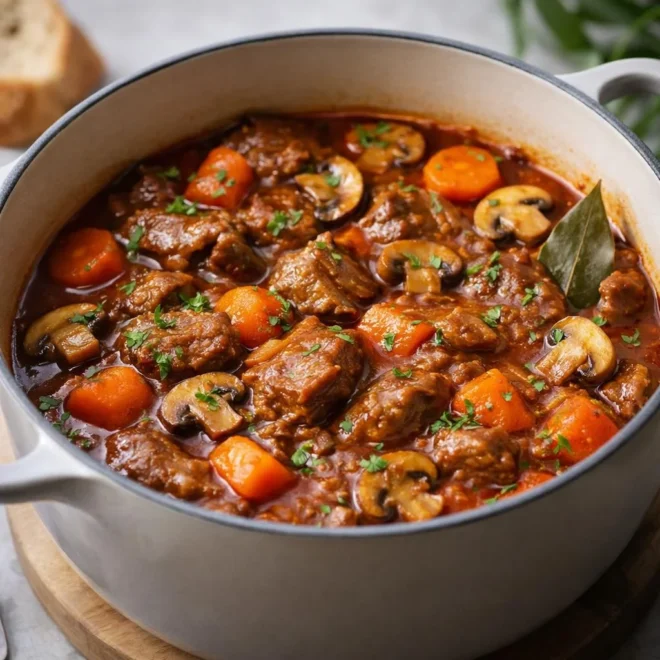Sauté de veau Marengo : tendre et mijoté à la tomate