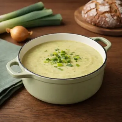 Recette soupe de poireaux au Boursin : velouté maison
