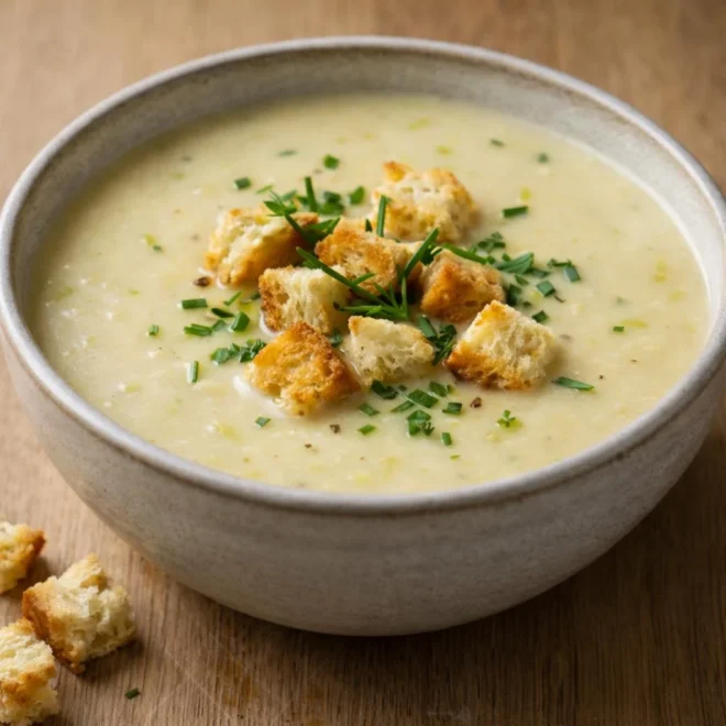 Soupe de poireaux au Boursin : velouté crémeux