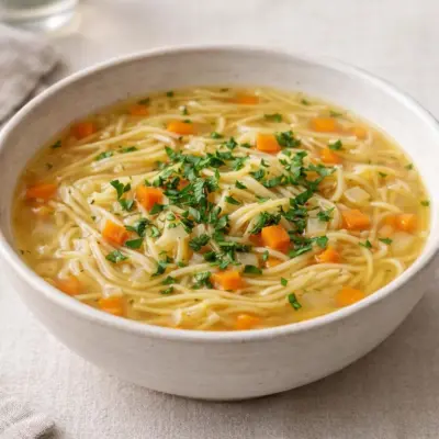 Soupe de vermicelles façon grand-mère aux carottes