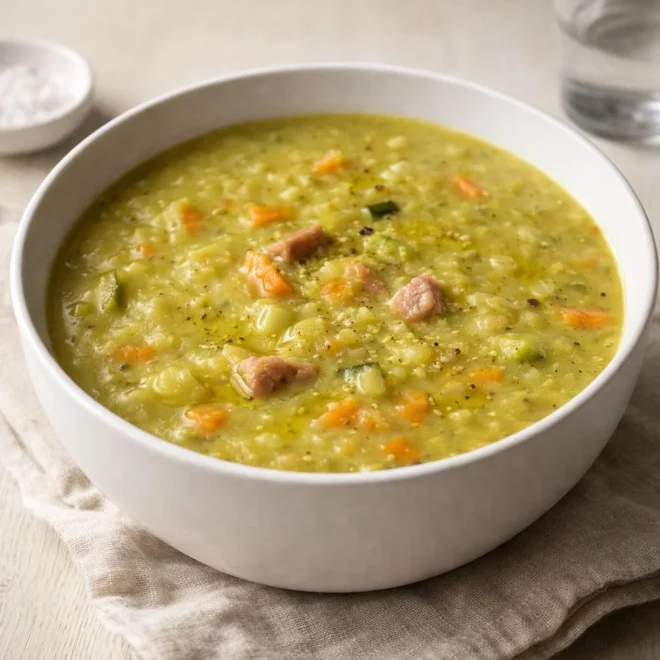 Recette soupe de pois cassés façon campagnarde