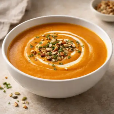 Recette soupe au potiron et à la carotte : velouté