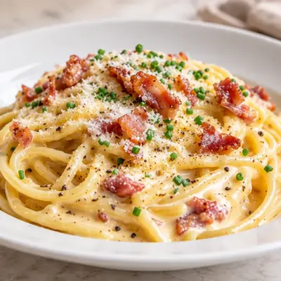 Spaghetti carbonara : recette facile et crémeuse