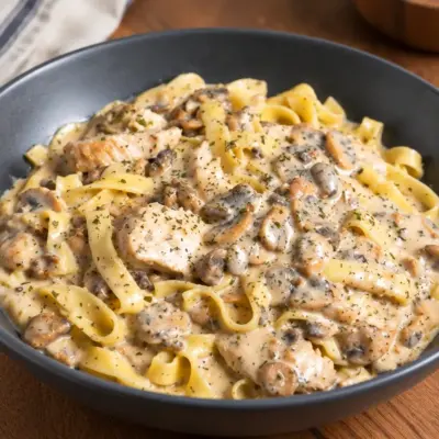 Tagliatelles au poulet : recette crémeuse facile