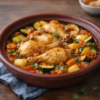 Tajine de poulet aux légumes : recette classique