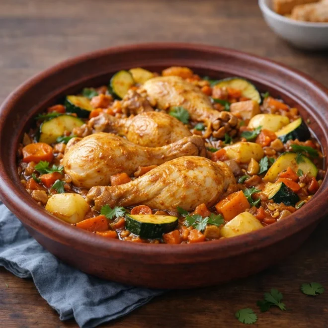Tajine de poulet aux légumes : recette classique