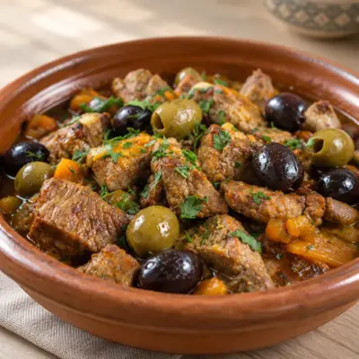 Tajine de veau aux olives facile et fondant