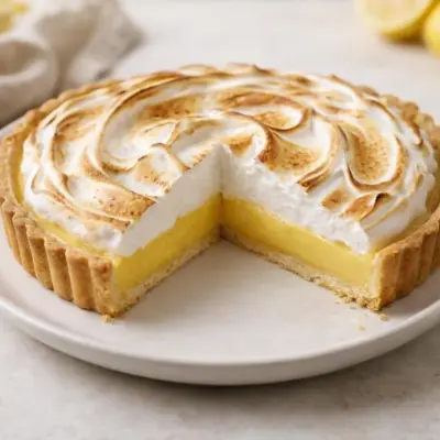 Recette tarte au citron meringuée : crème & meringue italien