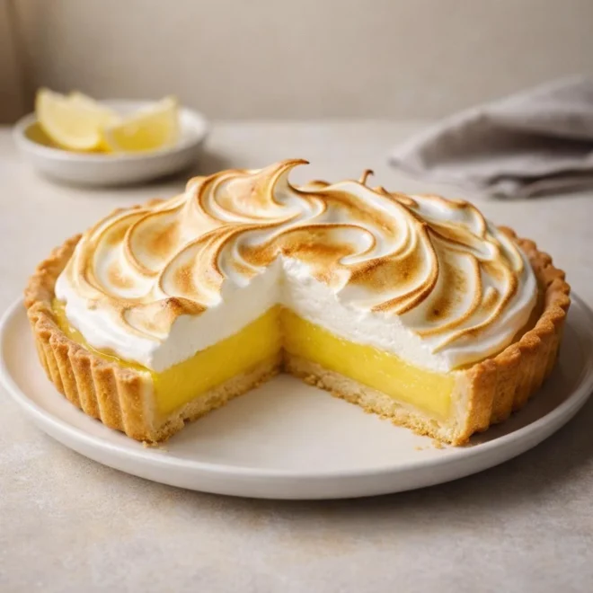 Tarte au citron meringuée : pâte, crème citron & meringue