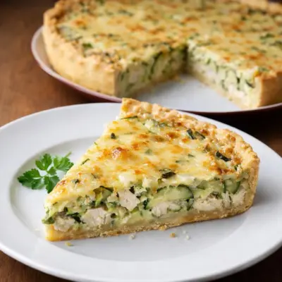 Tarte au poulet et aux courgettes : recette facile