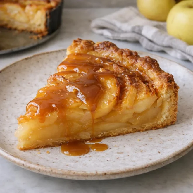 Tarte aux pommes caramel beurre salé : fondante