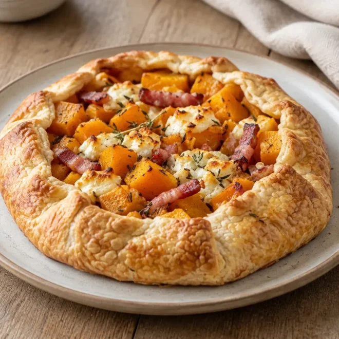 Tarte rustique potimarron facile et dorée