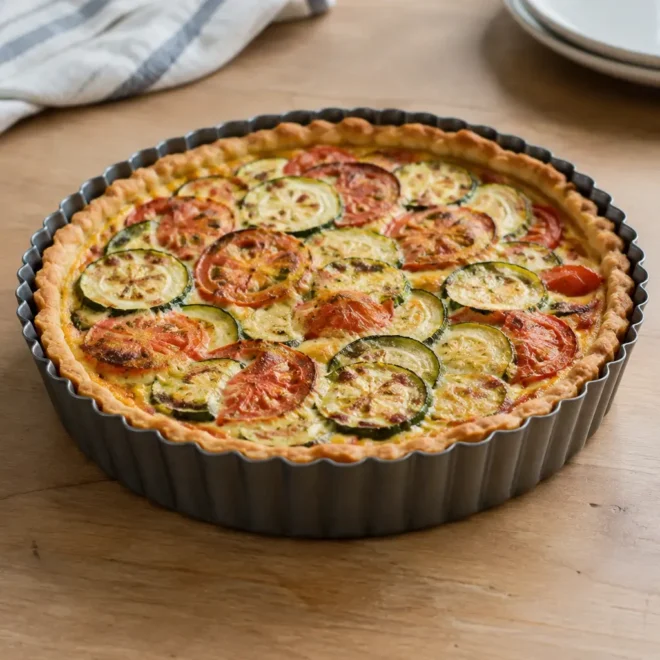 Tarte courgettes tomates : recette facile et dorée