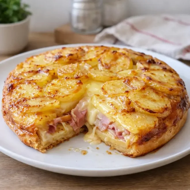 Tarte tatin de pommes de terre au reblochon