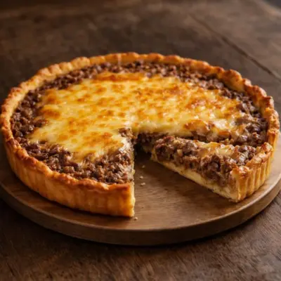 Tarte à la viande hachée et au fromage : croustillant & fond
