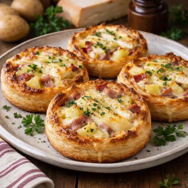 Tartelettes jambon reblochon pommes de terre | Savoyard