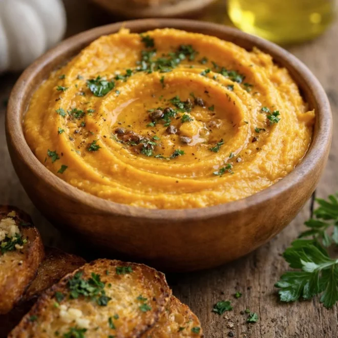 Tartinade de butternut rôtie à l’ail