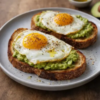 Tartines avocat œuf au jaune coulant : citron & brunch