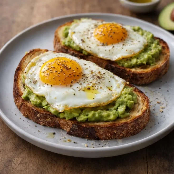 Tartines avocat œuf au jaune coulant, croustillantes et fraîches au citron