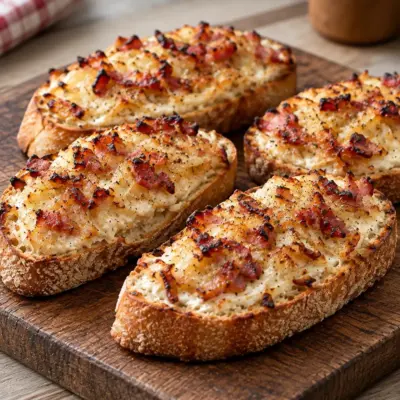 Tartines façon flammekueche croustillantes